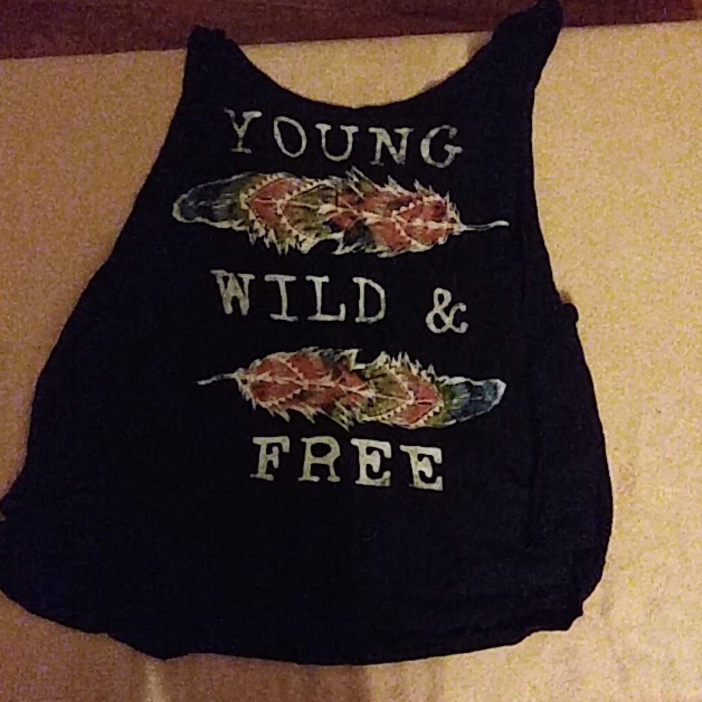 Young, wild and free crop top